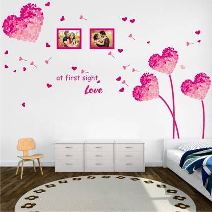 WALL STICKS Love - Hearts - Romantic - Floral - Photo Frames - Wallsticker - WS131A