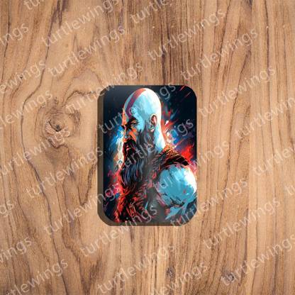 TURTLEWINGS HD Metal Fridge Magnet - Kratos, God of War