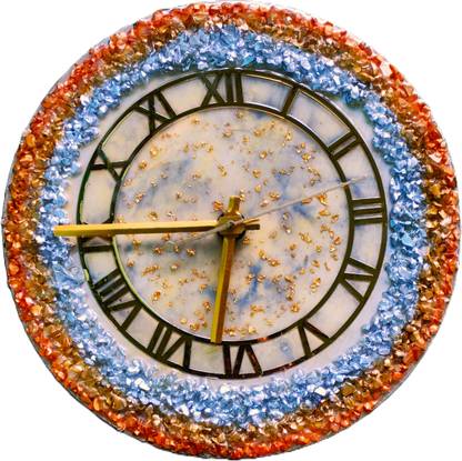 Saashi Resin Geode Art Wall Clock