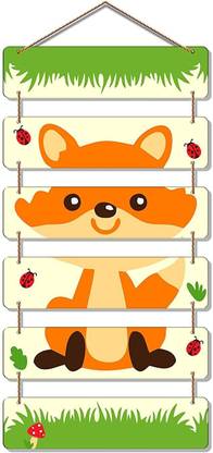 Angel Infinite Cute Fox Wood Decor Wall Hanging Item for Kids Room|Home|Gifts|Wall Decoration
