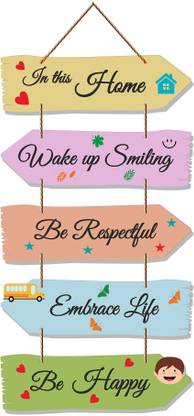 Fabaura Wooden Wall Hanging Canvas Painting for Drawing Room Office Art (WH_7301N-F)