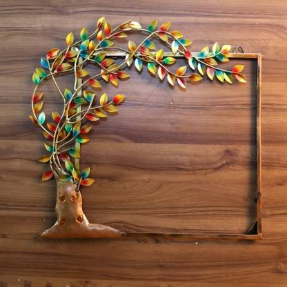 Manually Handicraft iron painted wall tree farme
