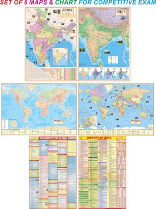 Globemax Set of 6 Maps Pack of 6