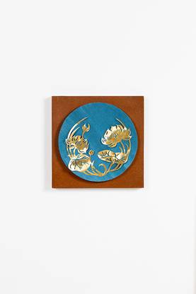 Craftroots Lotus Composition in a Circular Dial Wall Frame