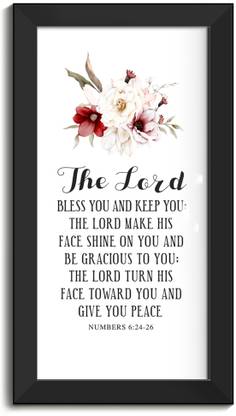 ELBEN CREATIVES The Lord bless you and keep you - Numbers 6: 24-26 / Bible Verse Frame