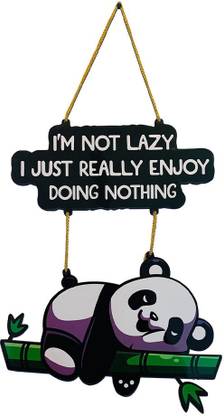 BookYourGift I'm not Lazy, I Just really enjoy doing nothing/ Lazy Panda Quirky wall hanging