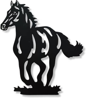 SWIRYA Metal Horse wall Art decor, 10 inch * 8.5 inch,Western Horse Decoration Hanging