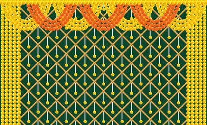 classyprints Backdrop Indian Traditional Cloth Backdrop 5x8 Feet Pooja Backdrop Indian Wall