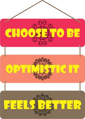 Ankirah Choose To Be Optimistic It Feels Better 2 Wall Hanging