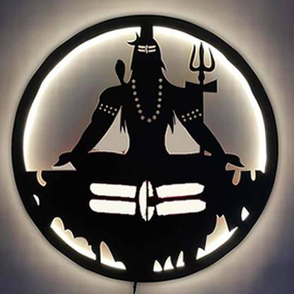 XAZE CRAFT Lightning Lord Shiva LED Wall Decor
