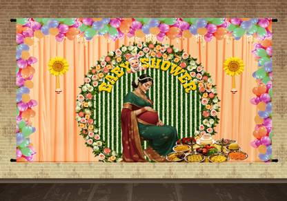 Sukalpa Baby Shower Decoration Backdrop Curtain Alter Cloth