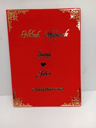 NEW PRINT CREATIONS Nikah Booklet | Nikah Signature & Thumb Impression | Couple Thumb Print