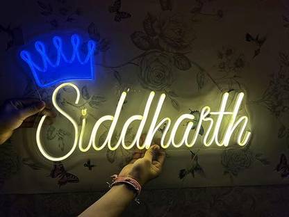 Impresion Siddharth LED Warm White Neon Light for Home Decorative(13.8 X 5 cm)