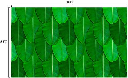 Ashu creation Banana Leaf Backdrop for Decoration (H:5ft X W:8ft) Altar Cloth