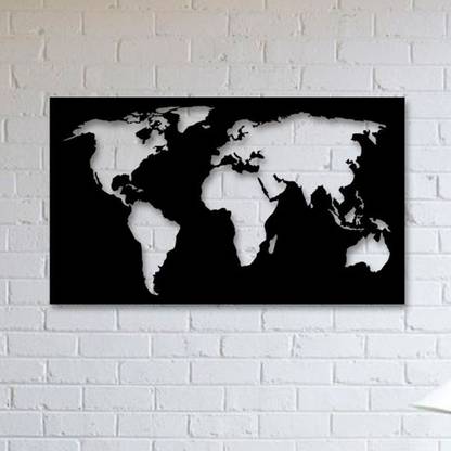 Gojeeva 3D Wall Art WORLD MAP WALL ART 172 Decorative Showpiece  -  30 cm
