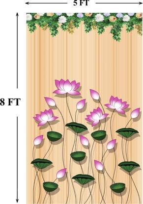 Tejas Creation Blackdrop Decoration 5'*8' ( 60 inch X 96 inch ) Altar Cloth