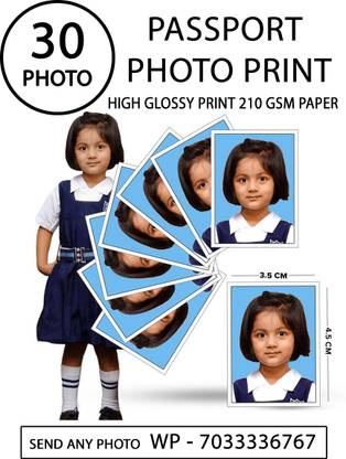 CG GIFTS Passport photo Prints Pack of 30