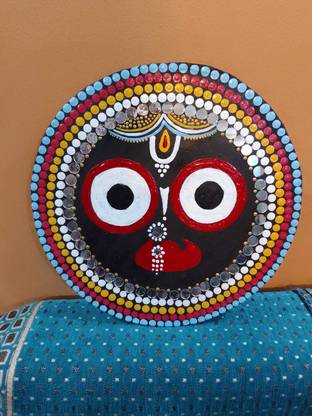 RUKMINI Unique Multicolor Mahaprabhu Jagannath Dev Mandala Art Wall Hanging
