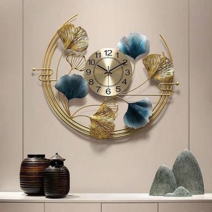 Hansart Half Moon Metal Wall Clock for Home or Office (32 x 32 Inches)