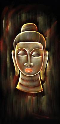 NAPP MART Handmade Buddha fabric Wall Hanging Printed Poster 120*60 CM