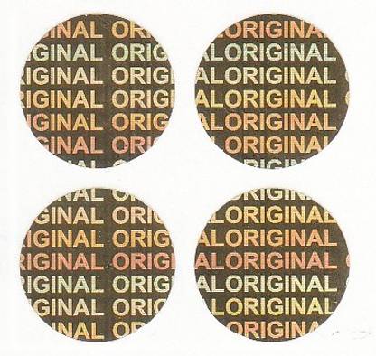 AR Facility Store Hologram Stickers-Original Round Shape Golden Sticker, (13mm Round,2000 Pcs)