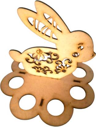 JDN WORLD MDF Egg Storage Box Eggs Laser Cut Egg Rack Egg Holder Tray, Egg Display Stand