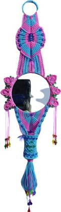 basu Macrame wall hanging Mirror
