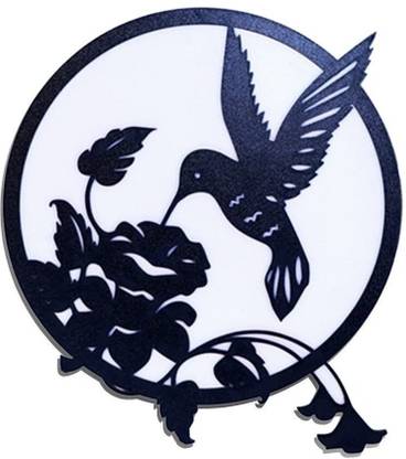 Lycus Bird Design Circle Shape Wooden Wall Art Decor, Wall Hanging Frame For Home