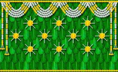 Tejas Creation Backdrop for Decoration (5ft X 8ft) Altar Cloth