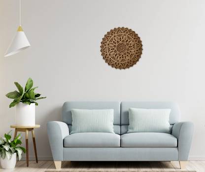 Gloridec Wooden 3D Mandala Wall Decore | Decorative Multi Layered Mandala Wall Art