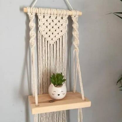 SPT CRAFTS MACRAME SHELF WALL HANGING Wall Decor & Hangings