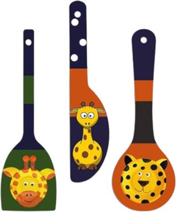 craftinky Giraffe Spoon Shape Wall Hanging Pack of 3