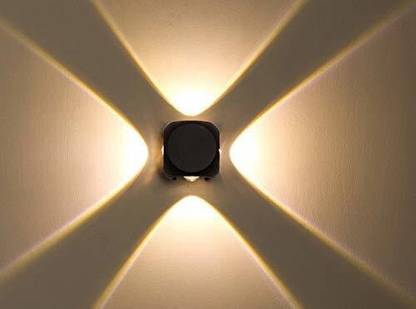 LiteMart 12 Watt LED Round Circular 4 X 3W Outdoor Exterior Wall Step Up Down Left Right Post Light Outdoor Lamp