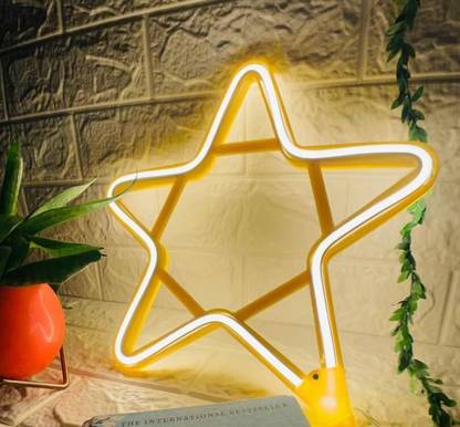 XERGY Star Shape LED Light Neon Sign Neon Light for Party Plastic Light Socket