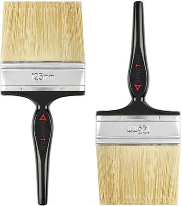 Spartan Paint Brush with Multicolour Handle set of 2 ( 125 MM) 6 inch Natural Wall Paint Brush