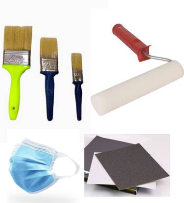 AKV A. K® Wall Paint Painting 6" Form Roller With Double Thickness Brush 1"+2"+3" Paint Roller