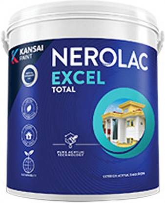 nerolac Excel Total White Ulimate Exterior Paint 20ltr White(with 7 year warranty) White Emulsion Wall Paint