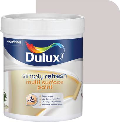 Dulux Simply Refresh DIY Multi Surface Paint Washable Coat, Low Drip Splatter Greystone Emulsion Wall Paint
