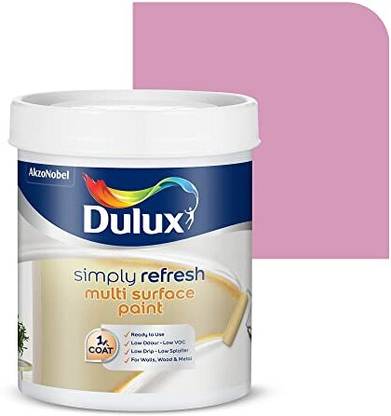 Dulux Simply Refresh DIY Multi Surface Paint Washable Coat, Low Drip Splatter Pink Bow Emulsion Wall Paint