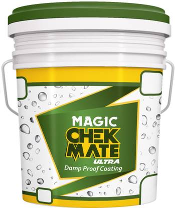 Magic Paints Magic CHEKMATE Damp Proof Coating Waterproofing Solution for Homes, Terraces. White Solvent Wall Paint
