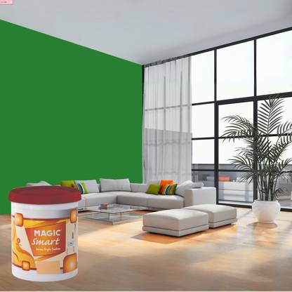 Magic Paints Smart Interior Acrylic Emulsion |Premium Finish |Long-Lasting Durability |Smooth and Pleasant Matt Finish | Good Opacity JOLLY HOLLY Emulsion Wall Paint
