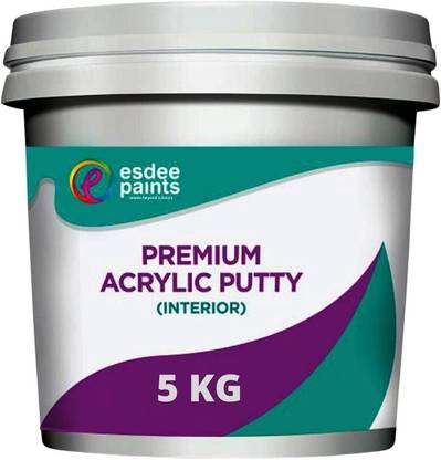ESDEE Interior Premium Acrylic Putty Ready to use DIY Sanding and Levelling, Flexible Putty with Excellent Bonding (White) Distemper Wall Paint