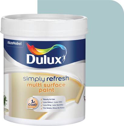 Dulux Simply Refresh DIY Multi Surface Paint Washable Coat, Low Drip Splatter Falling Rain Emulsion Wall Paint