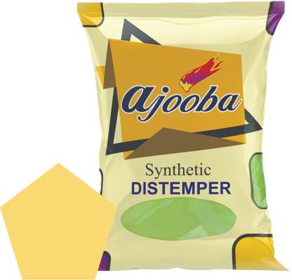 Ajooba Synthetic Distemper Smooth Matte Finish Applied on Interior Cement Plaster DAFFODIL Distemper Wall Paint