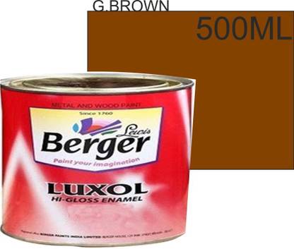 Berger GOLDEN BROWN HIGH GLOSS COLOUR ENAMEL-OIL BASED 0.5L PACK GOLDEN BROWN Enamel Wall Paint