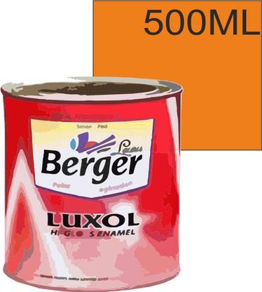 Berger DEEP ORANGE HIGH GLOSS COLOUR ENAMEL-OIL BASED 500 ML PACK ORANGE Enamel Wall Paint