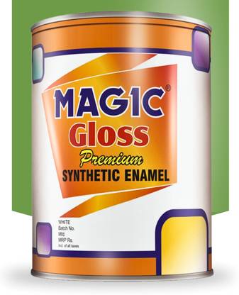 Magic Paints Synthetic Enamel Paint Fast Drying, Interior/Exterior Metal & Wood Surfaces Green Enamel Wall Paint