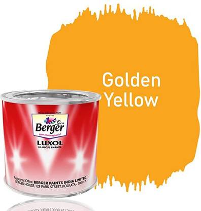 Berger Luxol Hi Gloss Metal & Wood Paint GOLDEN YELLOW 200ML Pack of 5 K0BCGZXKD GOLDEN YELLOW Enamel Wall Paint