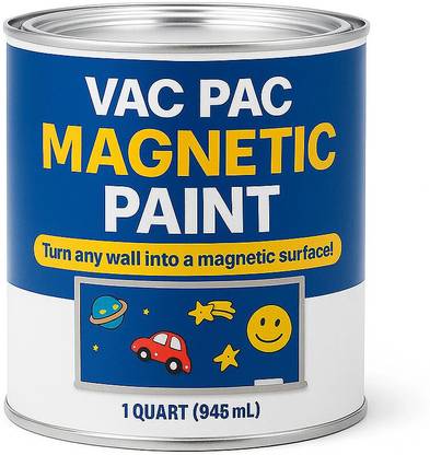 VAC PAC Premium Magnetic Primer Paint – Dark Grey (1L) | High-Strength Magnetic Surface DARK GREY Solvent Wall Paint