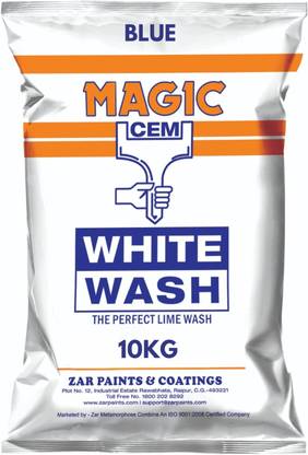 Magic Paints Magic White Wash Premium Lime Wash for a Smooth and Bright Finish Easy to Mix and Apply WHITE Functional Wall Paint